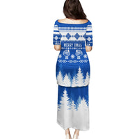 Finland Christmas Hannunvaakuna Tattoo Family Matching Puletasi Dress and Hawaiian Shirt Hyvaa Joulua - Flag Color - Wonder Print Shop
