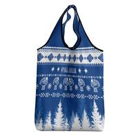 Finland Christmas Hannunvaakuna Tattoo Grocery Bag Hyvaa Joulua - Flag Color