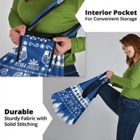 Finland Christmas Hannunvaakuna Tattoo Grocery Bag Hyvaa Joulua - Flag Color