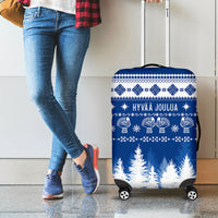 Finland Christmas Hannunvaakuna Tattoo Luggage Cover Hyvaa Joulua - Flag Color - Wonder Print Shop