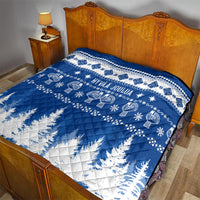 Finland Christmas Hannunvaakuna Tattoo Quilt Hyvaa Joulua - Flag Color - Wonder Print Shop