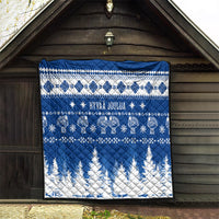 Finland Christmas Hannunvaakuna Tattoo Quilt Hyvaa Joulua - Flag Color - Wonder Print Shop
