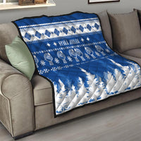 Finland Christmas Hannunvaakuna Tattoo Quilt Hyvaa Joulua - Flag Color - Wonder Print Shop