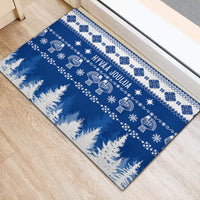 Finland Christmas Hannunvaakuna Tattoo Rubber Doormat Hyvaa Joulua - Flag Color - Wonder Print Shop
