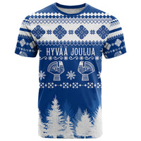 Finland Christmas Hannunvaakuna Tattoo T Shirt Hyvaa Joulua - Flag Color - Wonder Print Shop