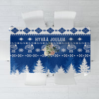 Finland Christmas Hannunvaakuna Tattoo Tablecloth Hyvaa Joulua - Flag Color - Wonder Print Shop