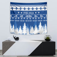 Finland Christmas Hannunvaakuna Tattoo Tapestry Hyvaa Joulua - Flag Color - Wonder Print Shop