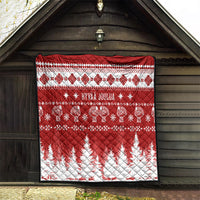 Finland Christmas Hannunvaakuna Tattoo Quilt Hyvaa Joulua - Red - Wonder Print Shop