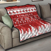 Finland Christmas Hannunvaakuna Tattoo Quilt Hyvaa Joulua - Red - Wonder Print Shop