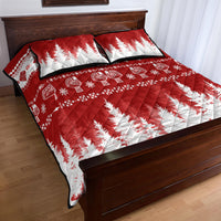 Finland Christmas Hannunvaakuna Tattoo Quilt Bed Set Hyvaa Joulua - Red - Wonder Print Shop