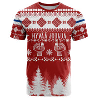Finland Christmas Hannunvaakuna Tattoo T Shirt Hyvaa Joulua - Red - Wonder Print Shop