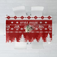 Finland Christmas Hannunvaakuna Tattoo Tablecloth Hyvaa Joulua - Red - Wonder Print Shop