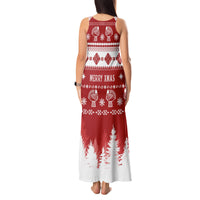 Finland Christmas Hannunvaakuna Tattoo Tank Maxi Dress Hyvaa Joulua - Red - Wonder Print Shop