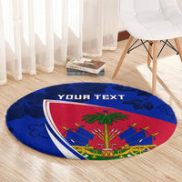 personalised-haiti-independence-anniversary-round-carpet-mix-hibiscus-flag-color
