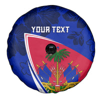 Personalised Haiti Independence Anniversary Spare Tire Cover Mix Hibiscus - Flag Color - Wonder Print Shop