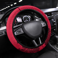 Personalised Haiti Independence Anniversary Steering Wheel Cover Mix Hibiscus - Flag Color - Wonder Print Shop