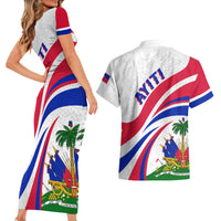 Haiti Independence Anniversary Couples Matching Short Sleeve Bodycon Dress and Hawaiian Shirt Ayiti Basic Style LT7 - Wonder Print Shop