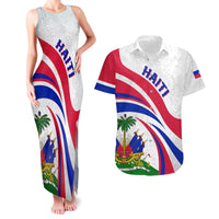 Haiti Independence Anniversary Couples Matching Tank Maxi Dress and Hawaiian Shirt Ayiti Basic Style LT7 - Wonder Print Shop