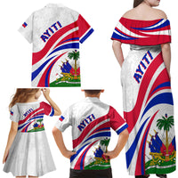 Haiti Independence Anniversary Family Matching Off Shoulder Maxi Dress and Hawaiian Shirt Ayiti Basic Style LT7 - Wonder Print Shop