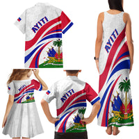 Haiti Independence Anniversary Family Matching Tank Maxi Dress and Hawaiian Shirt Ayiti Basic Style - Wonder Print Shop