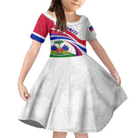 Haiti Independence Anniversary Kid Short Sleeve Dress Ayiti Basic Style - Wonder Print Shop
