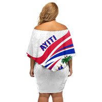 Haiti Independence Anniversary Off Shoulder Short Dress Ayiti Basic Style - Wonder Print Shop