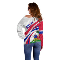 Haiti Independence Anniversary Off Shoulder Sweater Ayiti Basic Style - Wonder Print Shop
