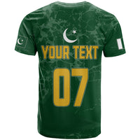 Personalised Pakistan Women Cricket T Shirt Marble Patterns - Wonder Print Shop