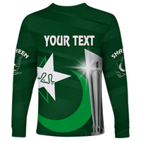 Personalised Pakistan Women Cricket Long Sleeve Shirt World Cup T20 Eagle Symbol - Wonder Print Shop