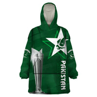 Personalised Pakistan Women Cricket Wearable Blanket Hoodie World Cup T20 Eagle Symbol - Wonder Print Shop