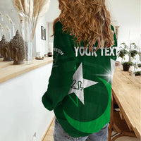 Personalised Pakistan Women Cricket Women Casual Shirt World Cup T20 Eagle Symbol - Wonder Print Shop