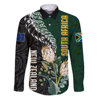 Custom South Africa Mix New Zealand Rugby 2023 Family Matching Mermaid Dress and Hawaiian Shirt World Cup Greatest Rivalry LT7 - Wonder Print Shop