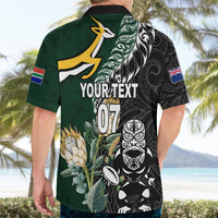 Custom South Africa Mix New Zealand Rugby 2023 Hawaiian Shirt World Cup Greatest Rivalry - Wonder Print Shop