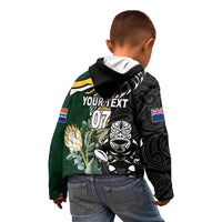 Custom South Africa Mix New Zealand Rugby 2023 Kid Hoodie World Cup Greatest Rivalry - Wonder Print Shop