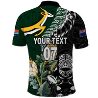 Custom South Africa Mix New Zealand Rugby 2023 Polo Shirt World Cup Greatest Rivalry - Wonder Print Shop