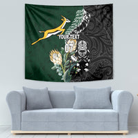 Custom South Africa Mix New Zealand Rugby 2023 Tapestry World Cup Greatest Rivalry - Wonder Print Shop