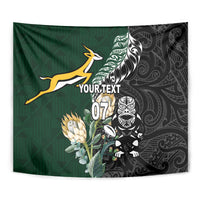 Custom South Africa Mix New Zealand Rugby 2023 Tapestry World Cup Greatest Rivalry - Wonder Print Shop
