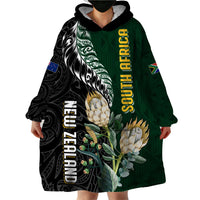 Custom South Africa Mix New Zealand Rugby 2023 Wearable Blanket Hoodie World Cup Greatest Rivalry - Wonder Print Shop