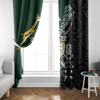 Custom South Africa Mix New Zealand Rugby 2023 Window Curtain World Cup Greatest Rivalry - Wonder Print Shop