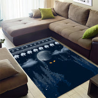 Yule Cat Christmas Area Rug Jolakotturinn Snowy Night LT7 - Wonder Print Shop