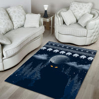 Yule Cat Christmas Area Rug Jolakotturinn Snowy Night LT7 - Wonder Print Shop