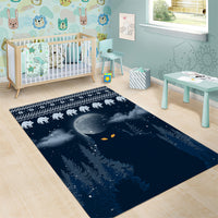 Yule Cat Christmas Area Rug Jolakotturinn Snowy Night LT7 - Wonder Print Shop