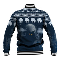 Yule Cat Christmas Baseball Jacket Jolakotturinn Snowy Night LT7 - Wonder Print Shop