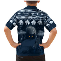 Yule Cat Christmas Family Matching Mermaid Dress and Hawaiian Shirt Jolakotturinn Snowy Night LT7 - Wonder Print Shop