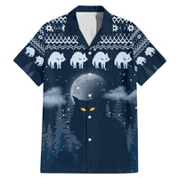 Yule Cat Christmas Family Matching Mermaid Dress and Hawaiian Shirt Jolakotturinn Snowy Night LT7 - Wonder Print Shop