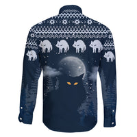 Yule Cat Christmas Family Matching Tank Maxi Dress and Hawaiian Shirt Jolakotturinn Snowy Night - Wonder Print Shop