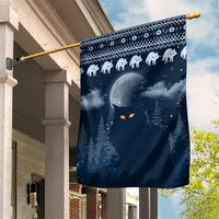 Yule Cat Christmas Garden Flag Jolakotturinn Snowy Night - Wonder Print Shop