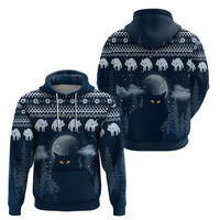 Yule Cat Christmas Hoodie Jolakotturinn Snowy Night - Wonder Print Shop