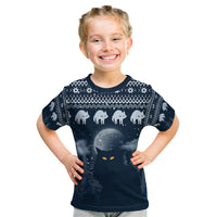 Yule Cat Christmas Kid T Shirt Jolakotturinn Snowy Night - Wonder Print Shop