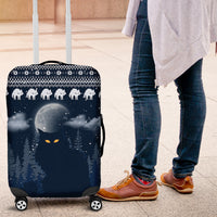 Yule Cat Christmas Luggage Cover Jolakotturinn Snowy Night - Wonder Print Shop